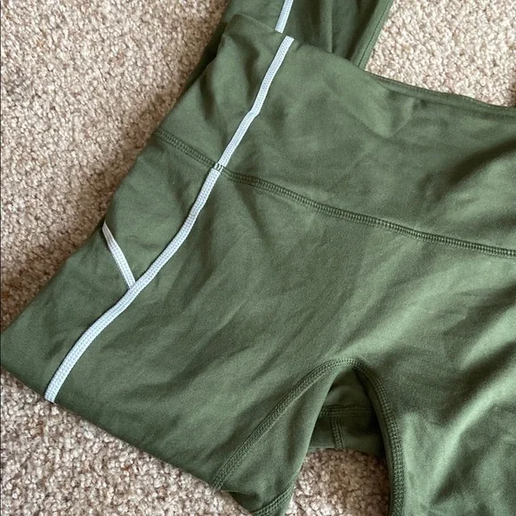 Free People Olive Green High-Waisted Leggings - Picture 4 of 15